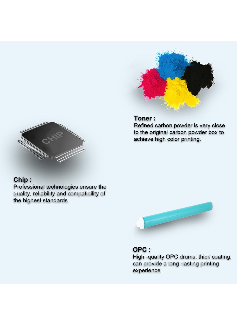 استا خرطوشة حبر ASTA 216A W2410A W2411A W2412A W2413A مع خرطوشة حبر رقاقة متوافقة مع طابعة ليزر جيت برو M155a MFP M182n M183fw W 2410 2411 2412 2413 A - Image 4